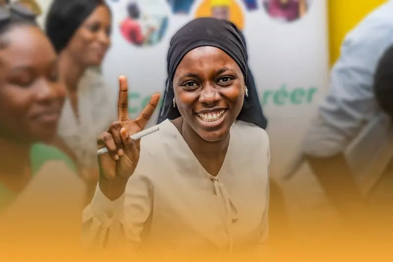 Participants à un camp d’innovation organisé avec JA Africa